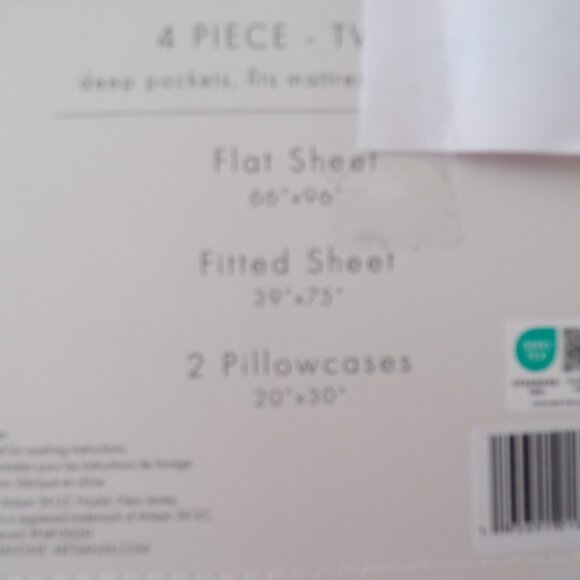 Artisan Twin Sheet Set 4pc New - Picture 4 of 4